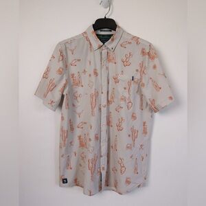 William Murray ~ Titos Vodka Golf Polo Shirt Men's Size Medium White Orange